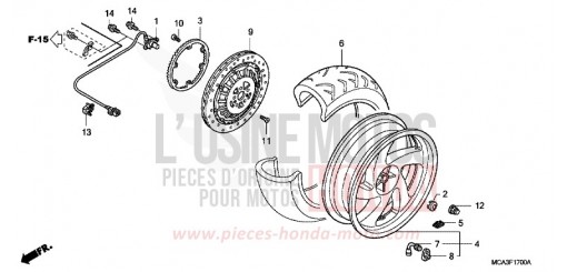 ROUE ARRIERE GL1800A5 de 2005